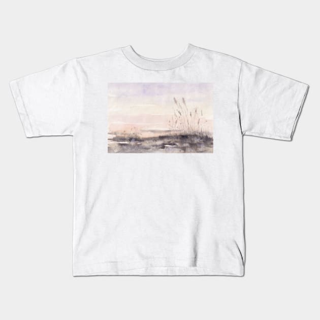 Watercolor abstract landscape. Kids T-Shirt by InnaPatiutko